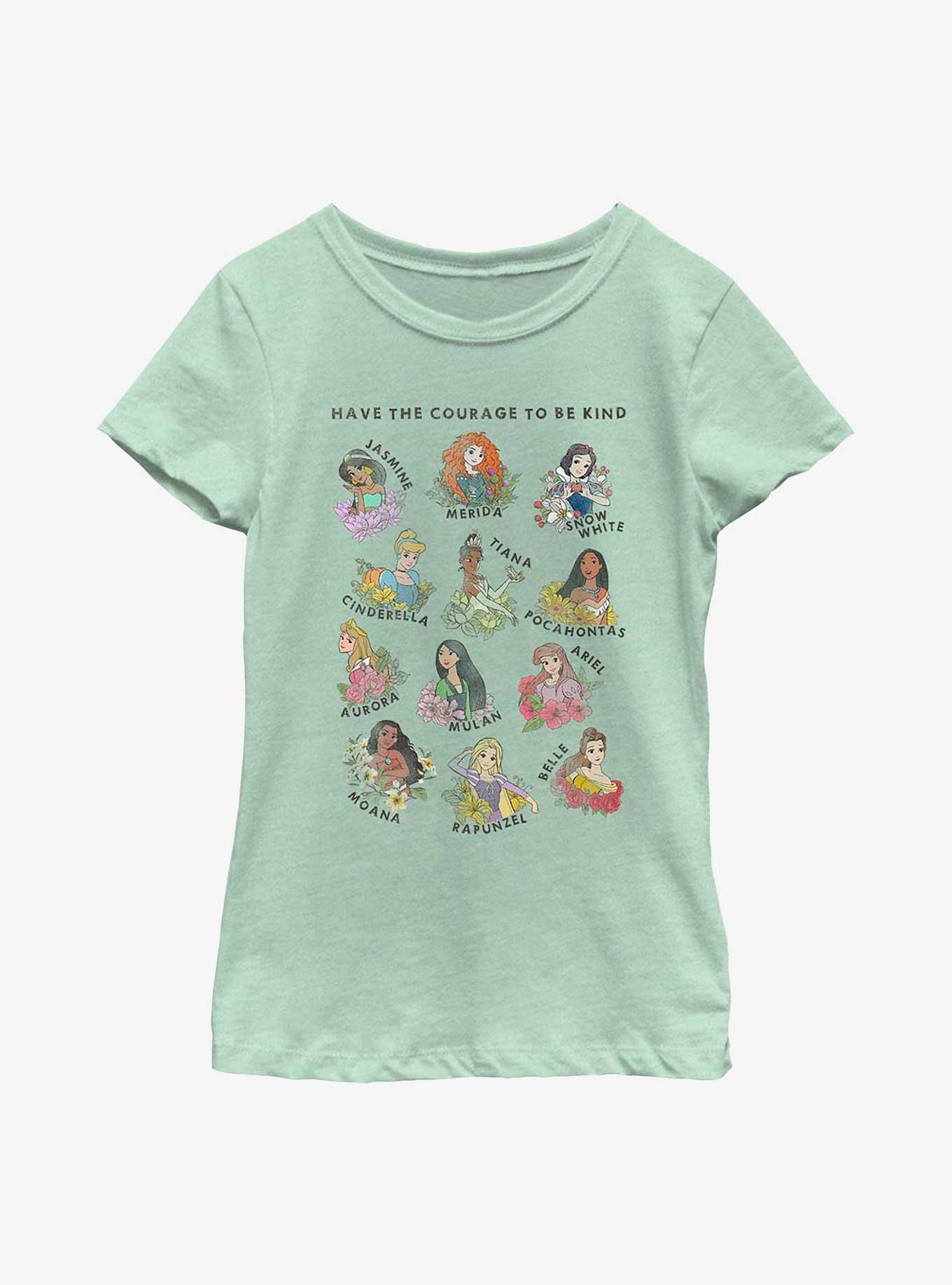 Disney Princesses Hand-drawn Princesses Youth Girls T-Shirt