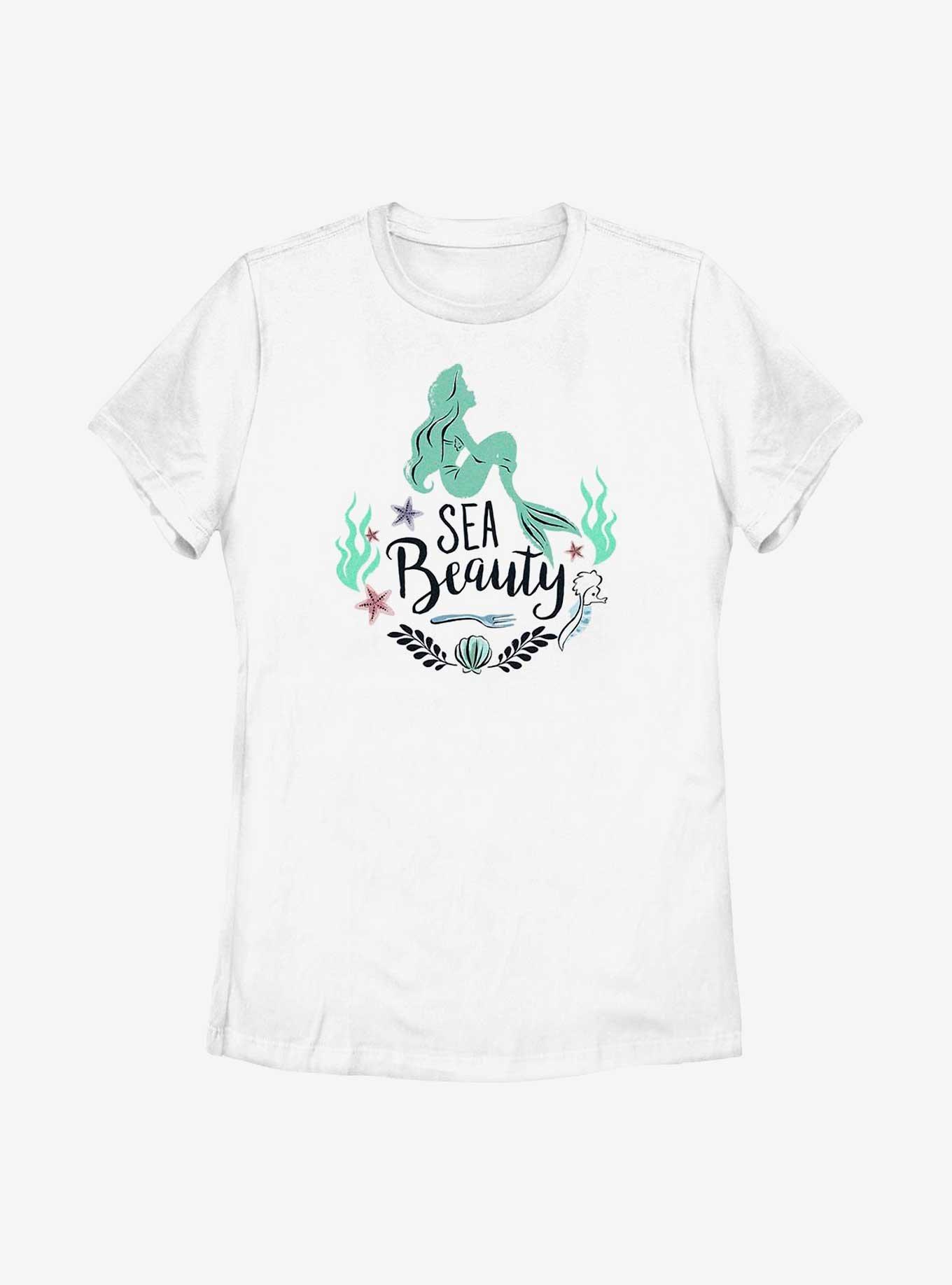 Disney The Little Mermaid Sea Beauty Womens T-Shirt, WHITE, hi-res