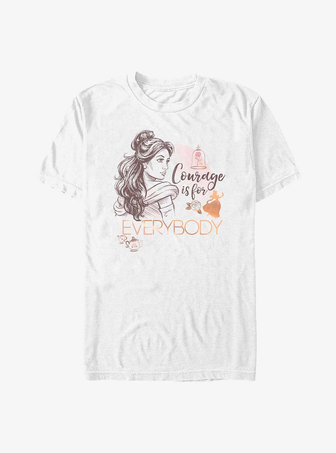 Disney Beauty And The Beast Courage Is For Everybody T-Shirt, WHITE, hi-res