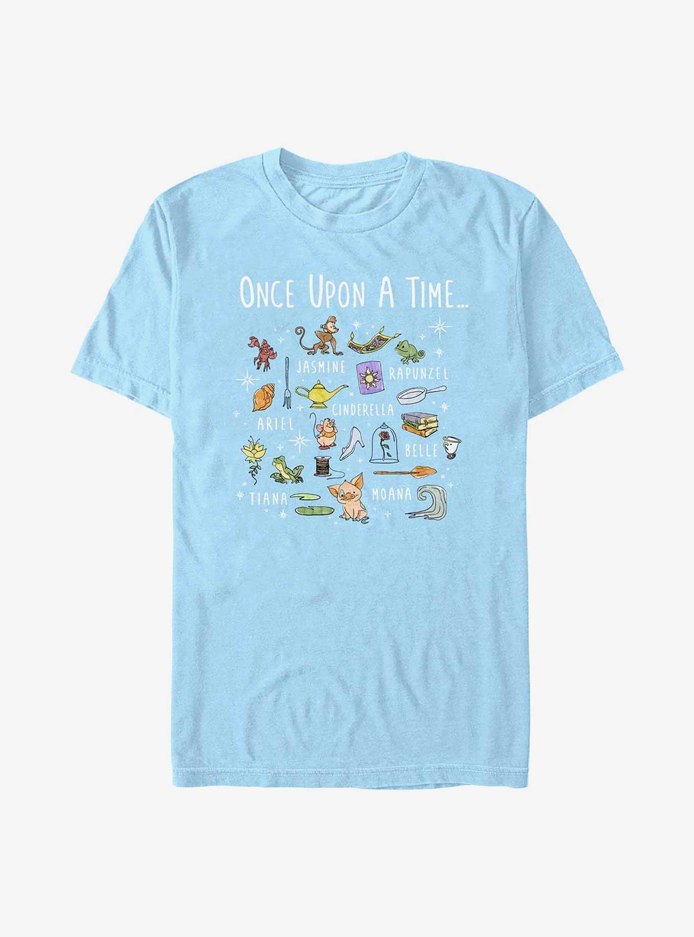 Disney Princesses Hand-Drawn Icons T-Shirt, , hi-res