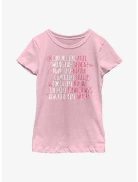 Disney Princesses Character Traits Youth Girls T-Shirt, , hi-res