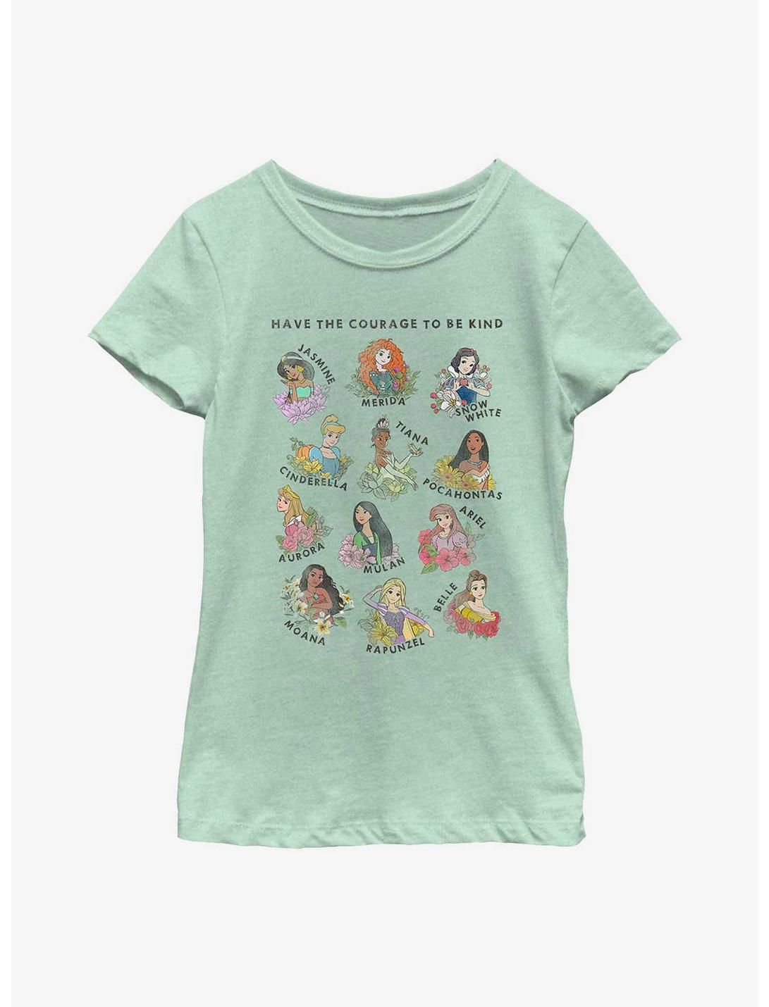 Disney Princesses Hand-drawn Princesses Youth Girls T-Shirt, MINT, hi-res
