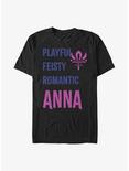 Disney Frozen Anna List T-Shirt, BLACK, hi-res
