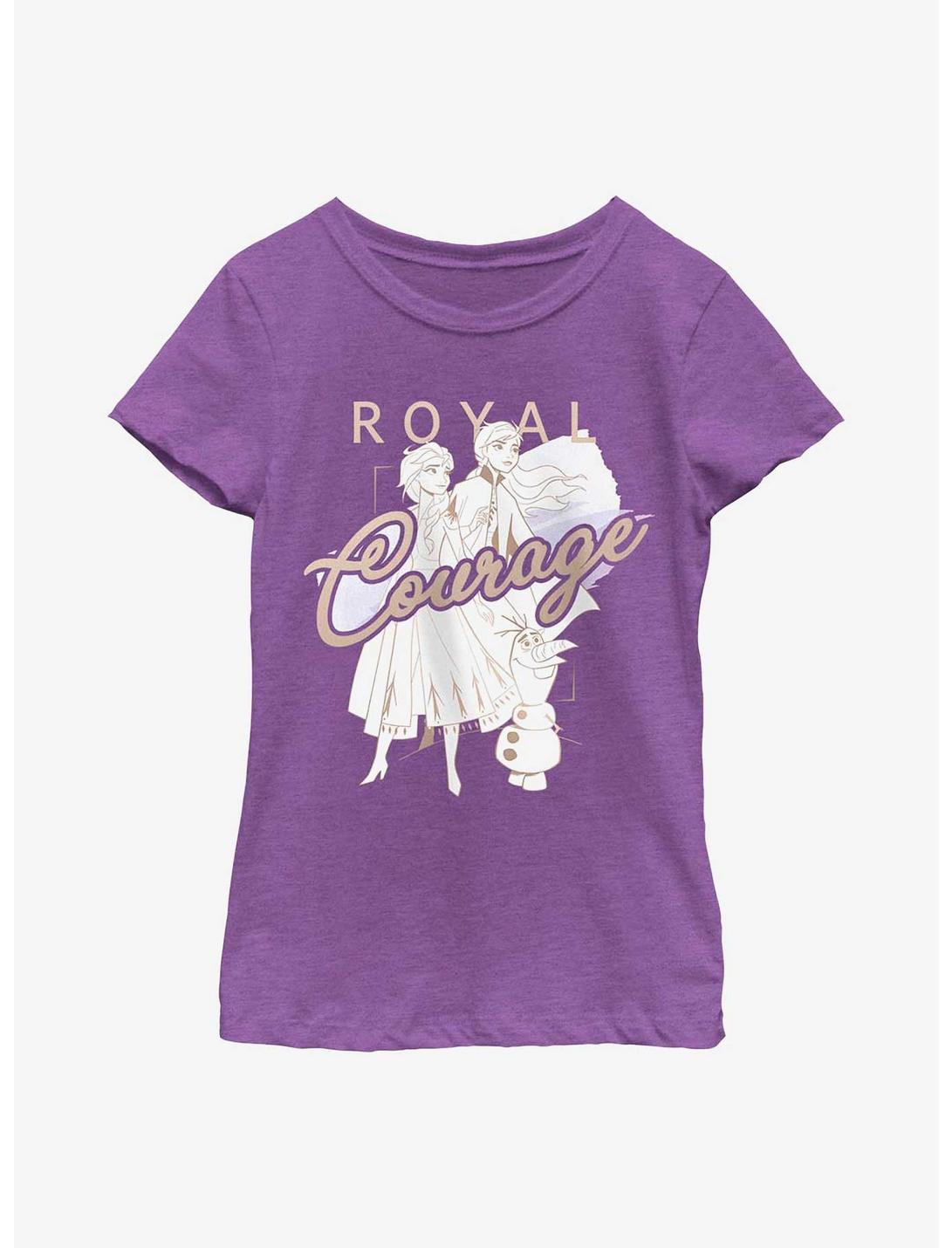 Disney Frozen Royal Courage Youth Girls T-Shirt, PURPLE BERRY, hi-res