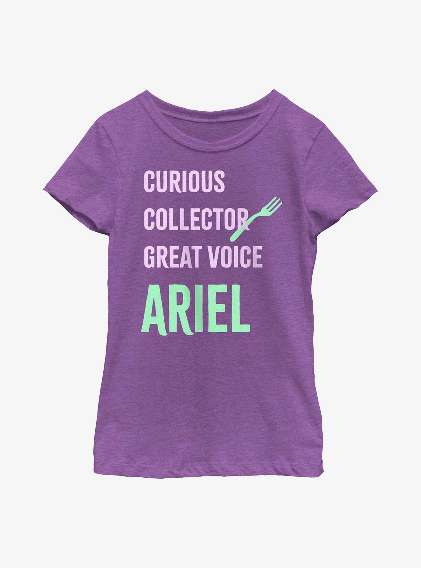Disney The Little Mermaid Ariel List Youth Girls T-Shirt, PURPLE BERRY, hi-res