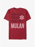 Disney Mulan Princess List T-Shirt, CARDINAL, hi-res
