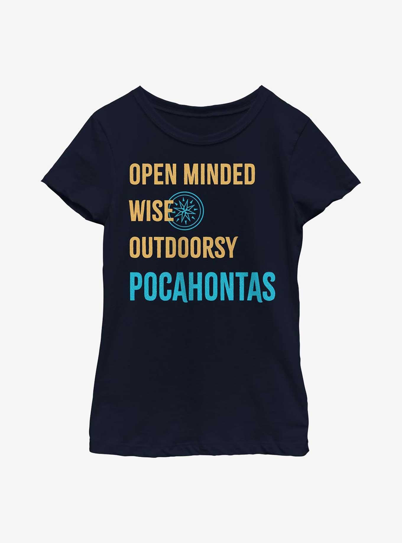 Disney Pocahontas Princess List Youth Girls T-Shirt, NAVY, hi-res