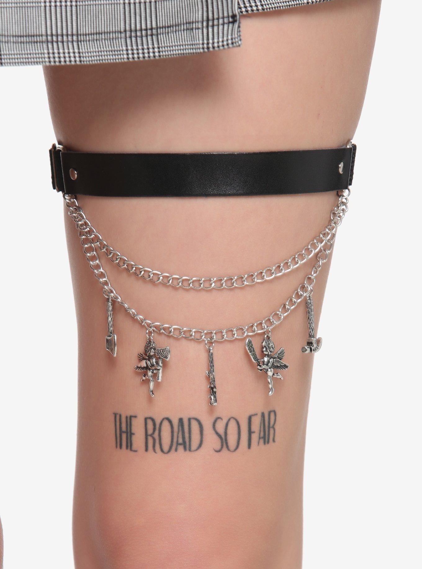 Angel Knife Chain Garter Set Hot Topic