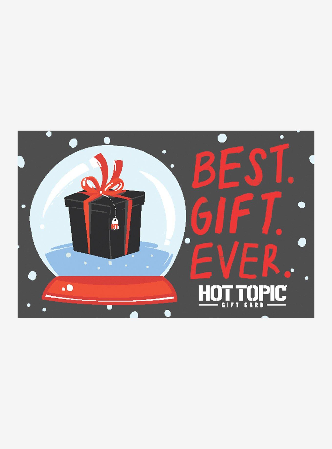 Hot topic on sale gift card