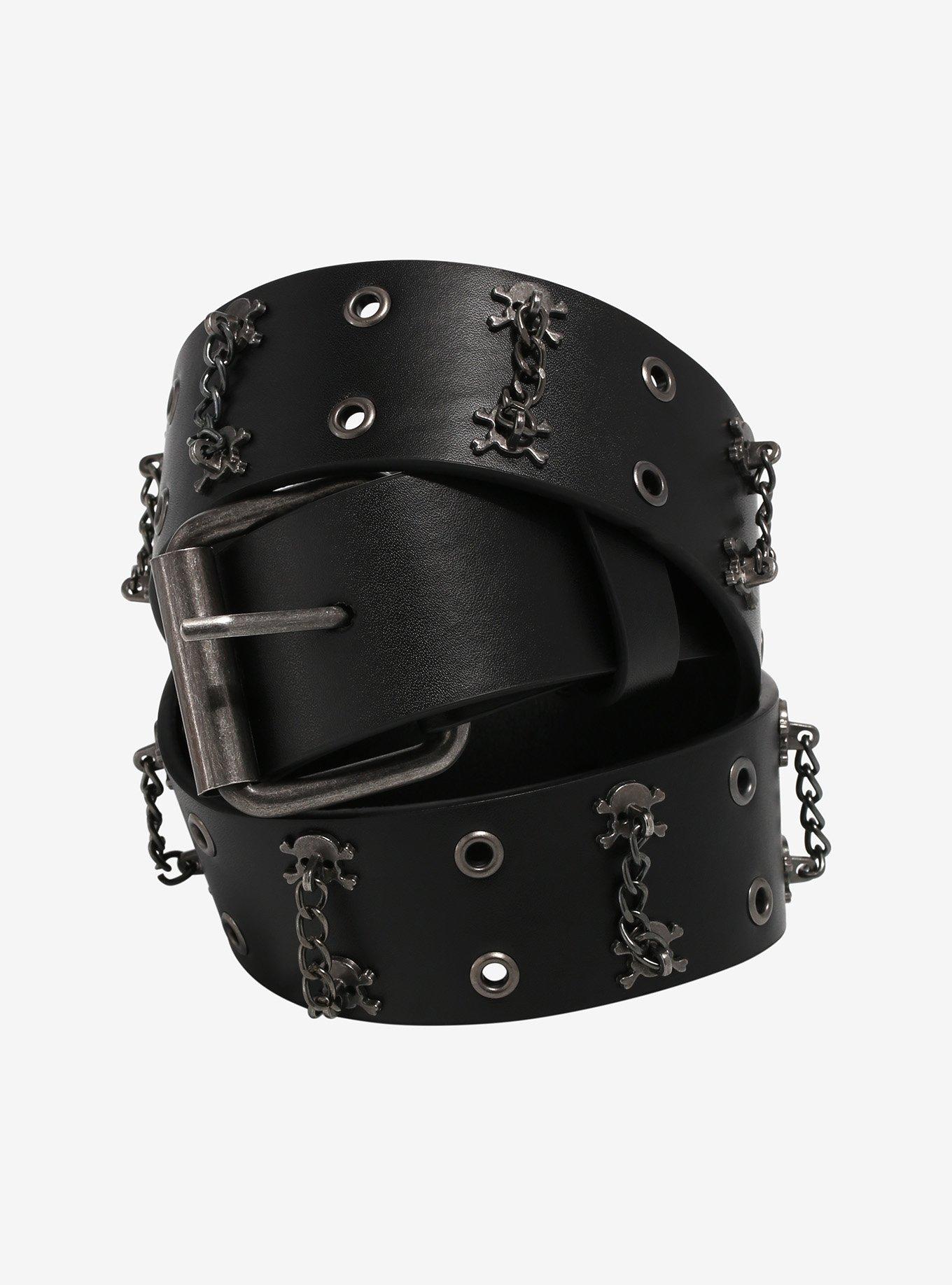 Skull Grommet Chain Belt Hot Topic