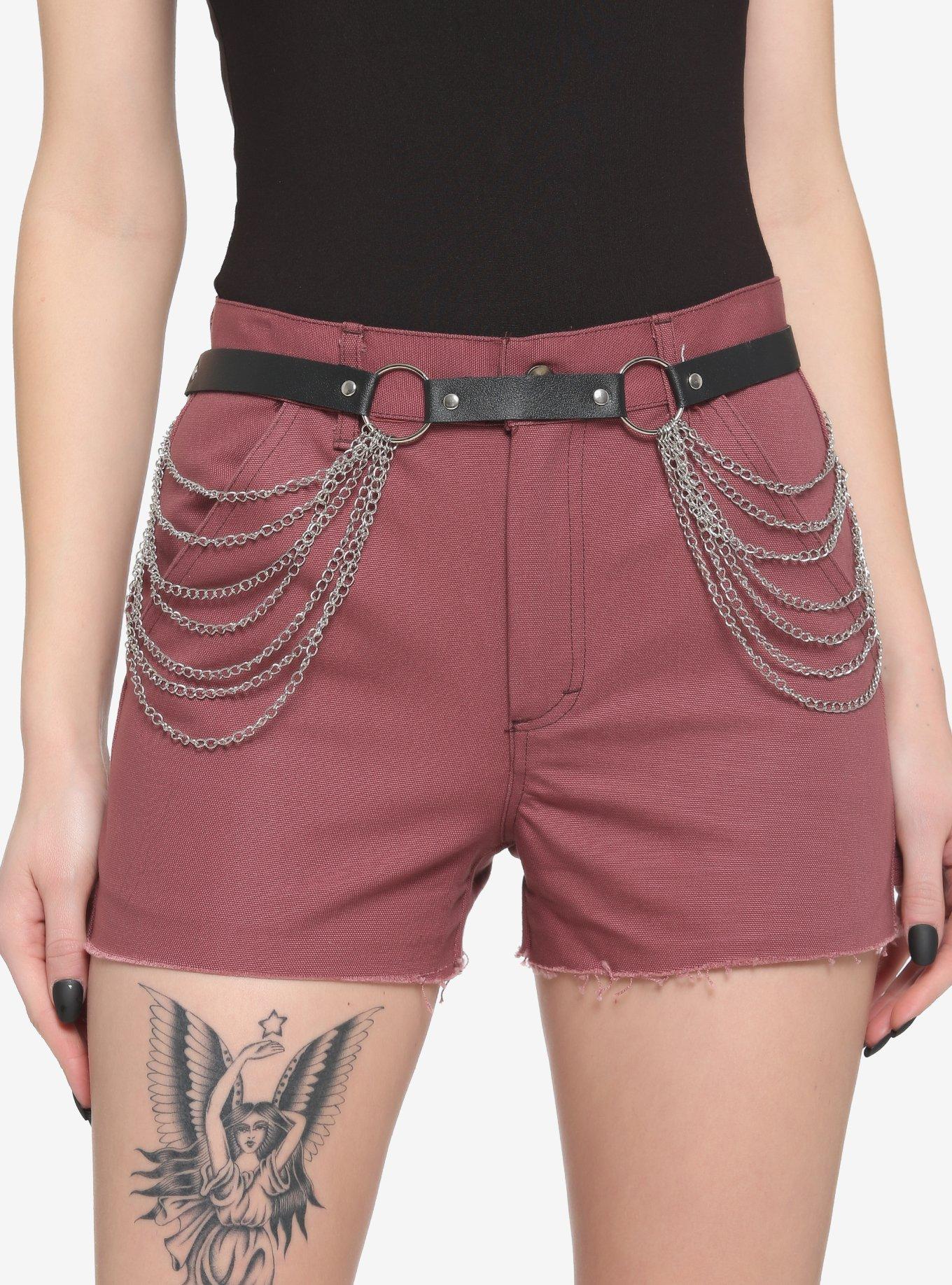 Black Multi Chain Belt Hot Topic