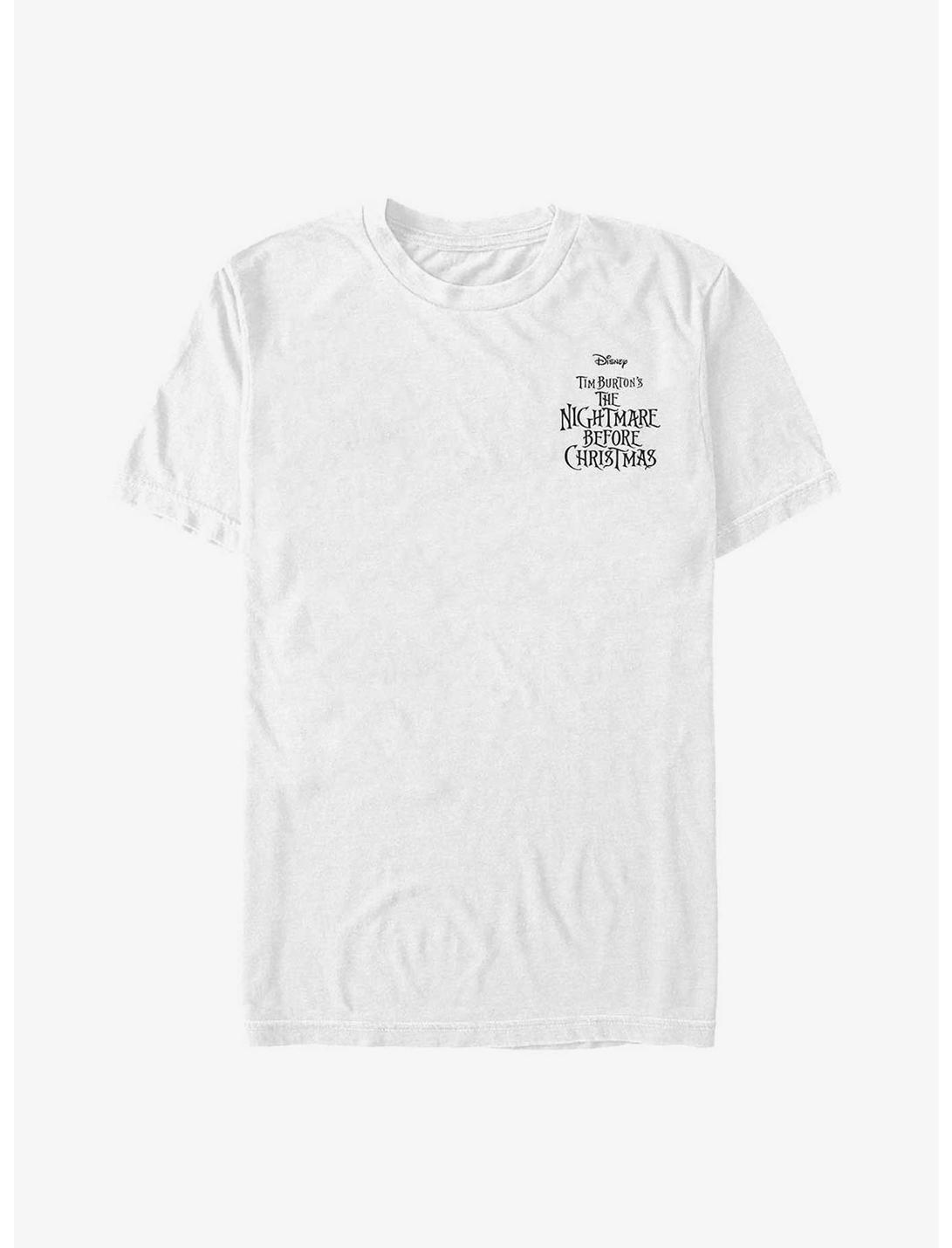 Disney Nightmare Before Christmas Logo Pocket T-Shirt, WHITE, hi-res