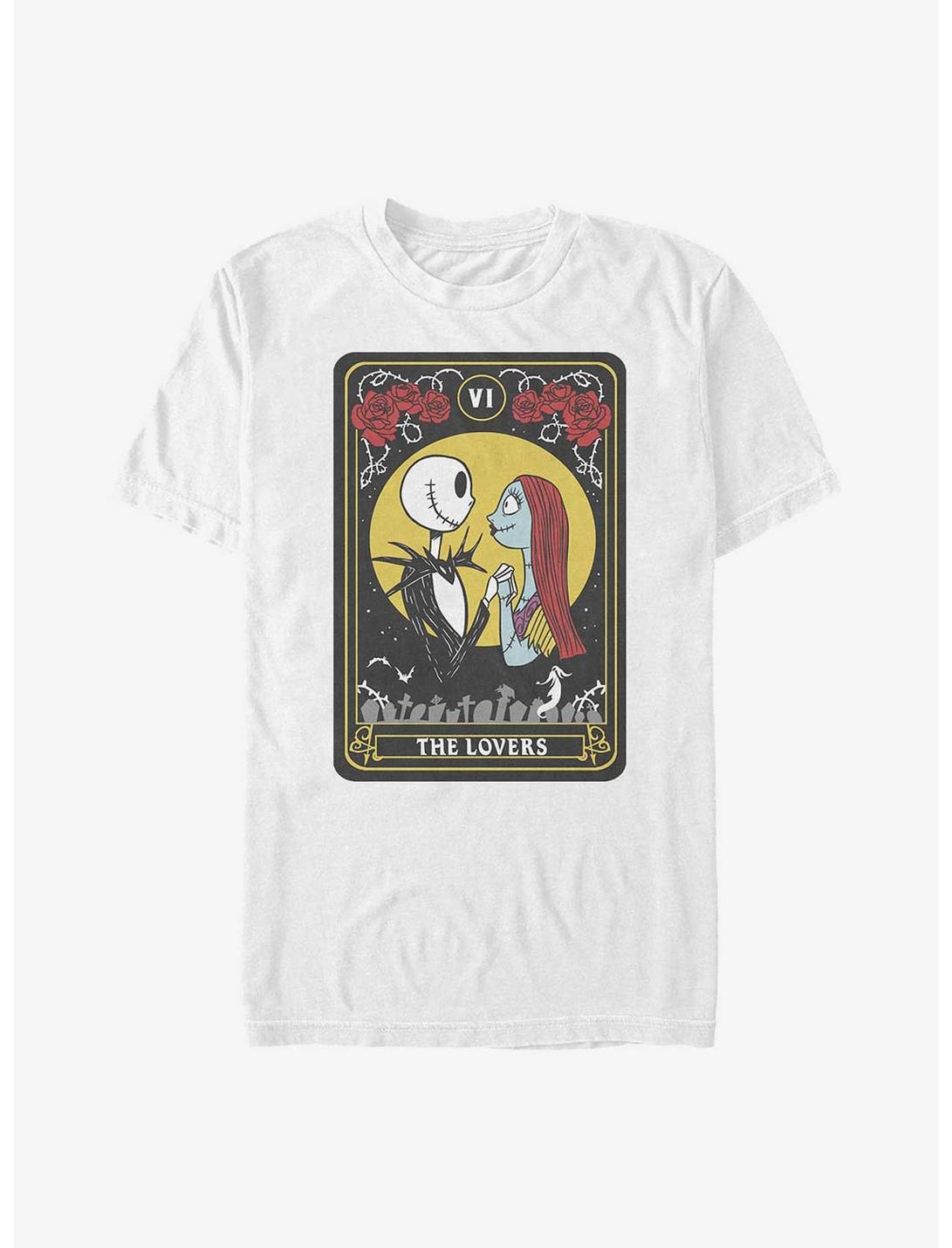Disney Nightmare Before Christmas Lovers Tarot T-Shirt, WHITE, hi-res