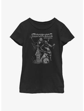Disney Nightmare Before Christmas Vintage Poster Youth Girls T-Shirt, , hi-res