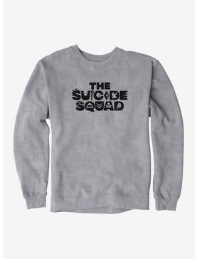 DC Comics The Suicide Squad Black Script Character Symbols Sweatshirt, HEATHER GREY, hi-res
