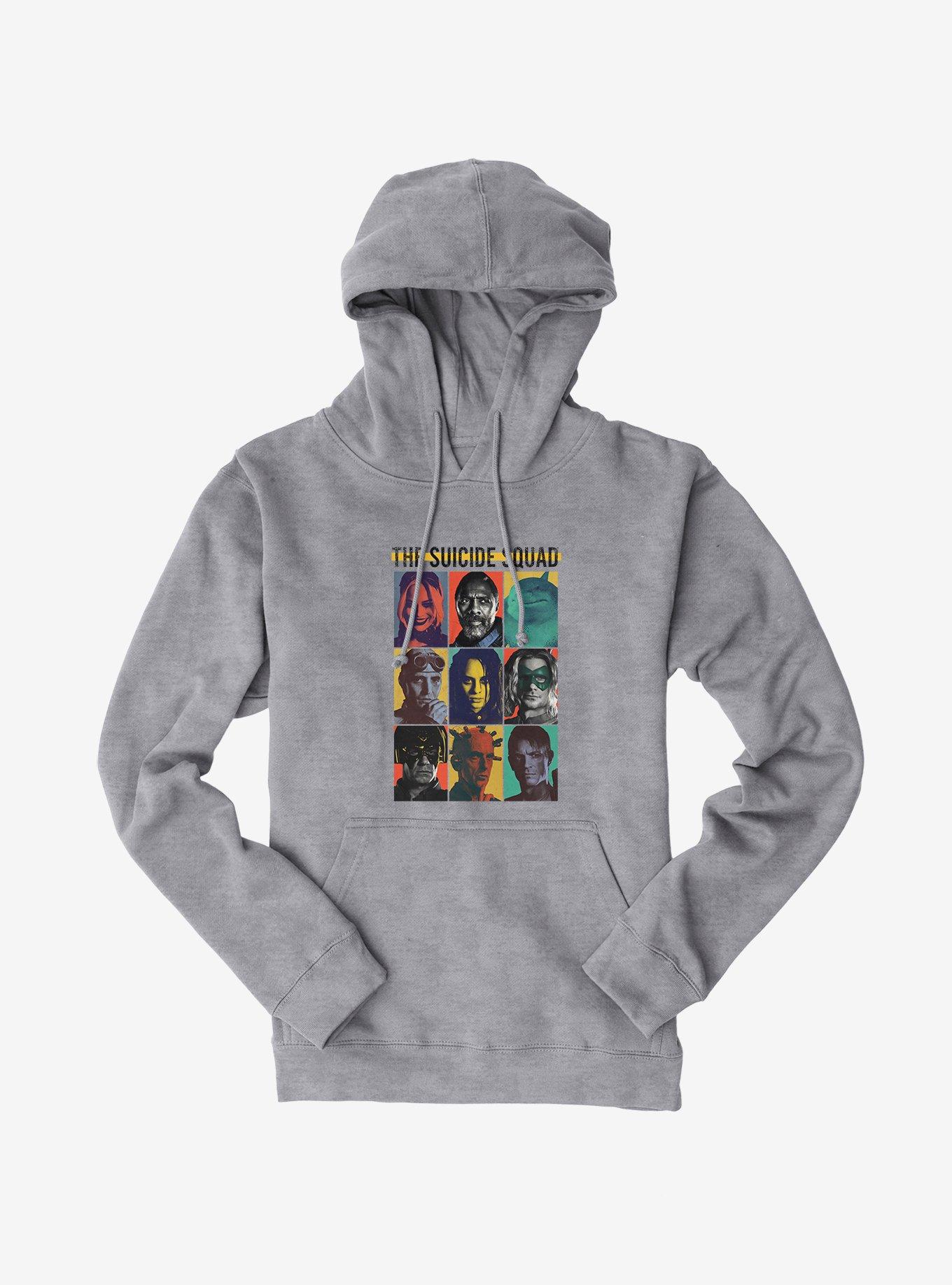 DC Comics The Suicide Squad Characters Hoodie, HEATHER GREY, hi-res