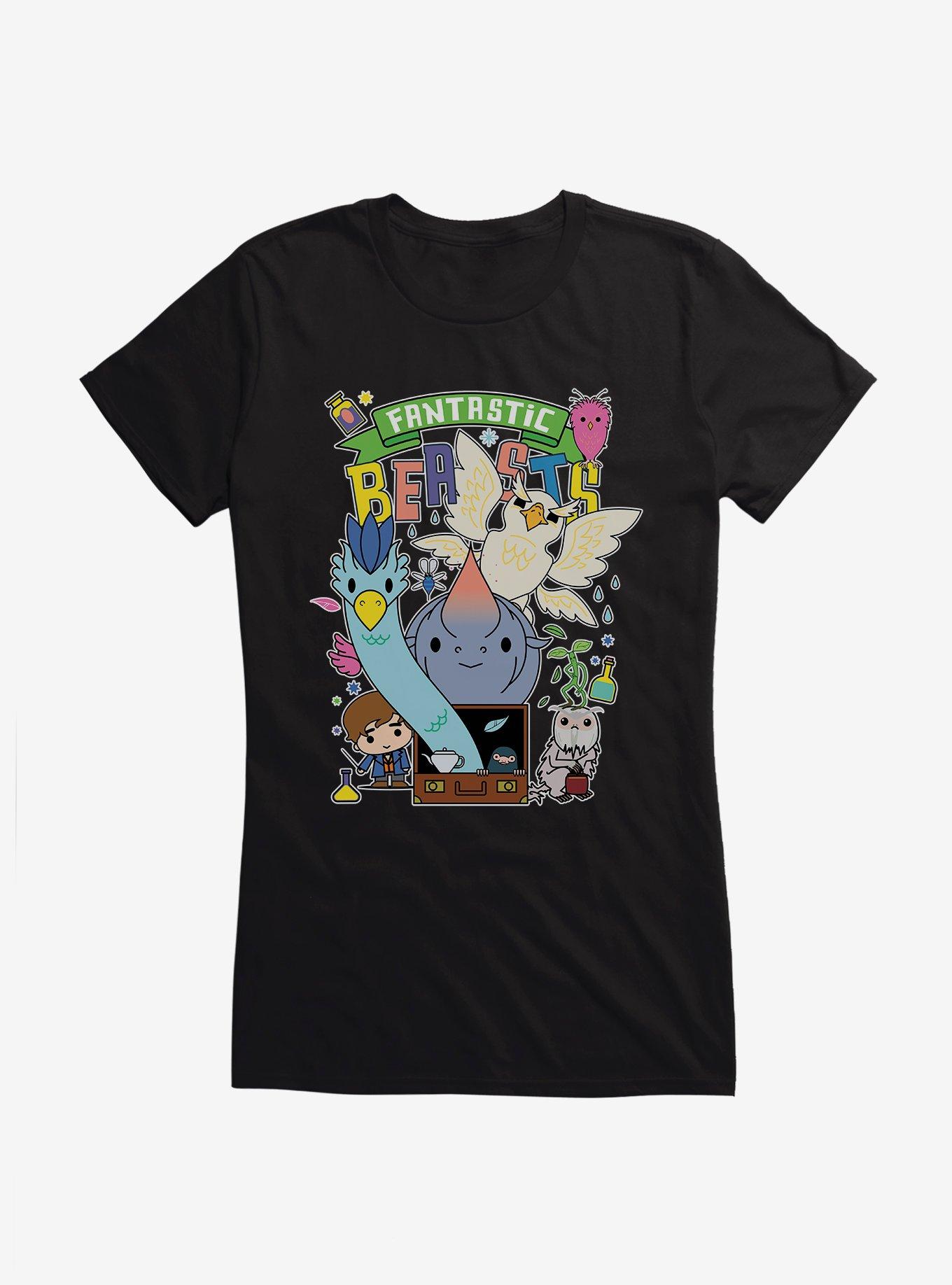 Fantastic Beasts Animal Friends Girls T-Shirt, BLACK, hi-res