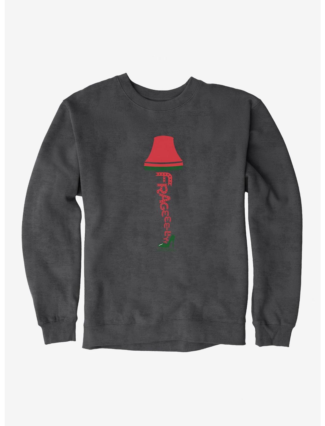A Christmas Story Fragile Leg Lamp Graphic Sweatshirt, CHARCOAL HEATHER, hi-res