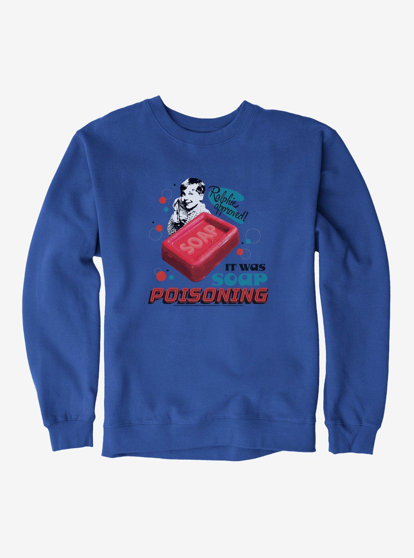 A Christmas Story It Was Soap Poisoning Sweatshirt, ROYAL BLUE, hi-res