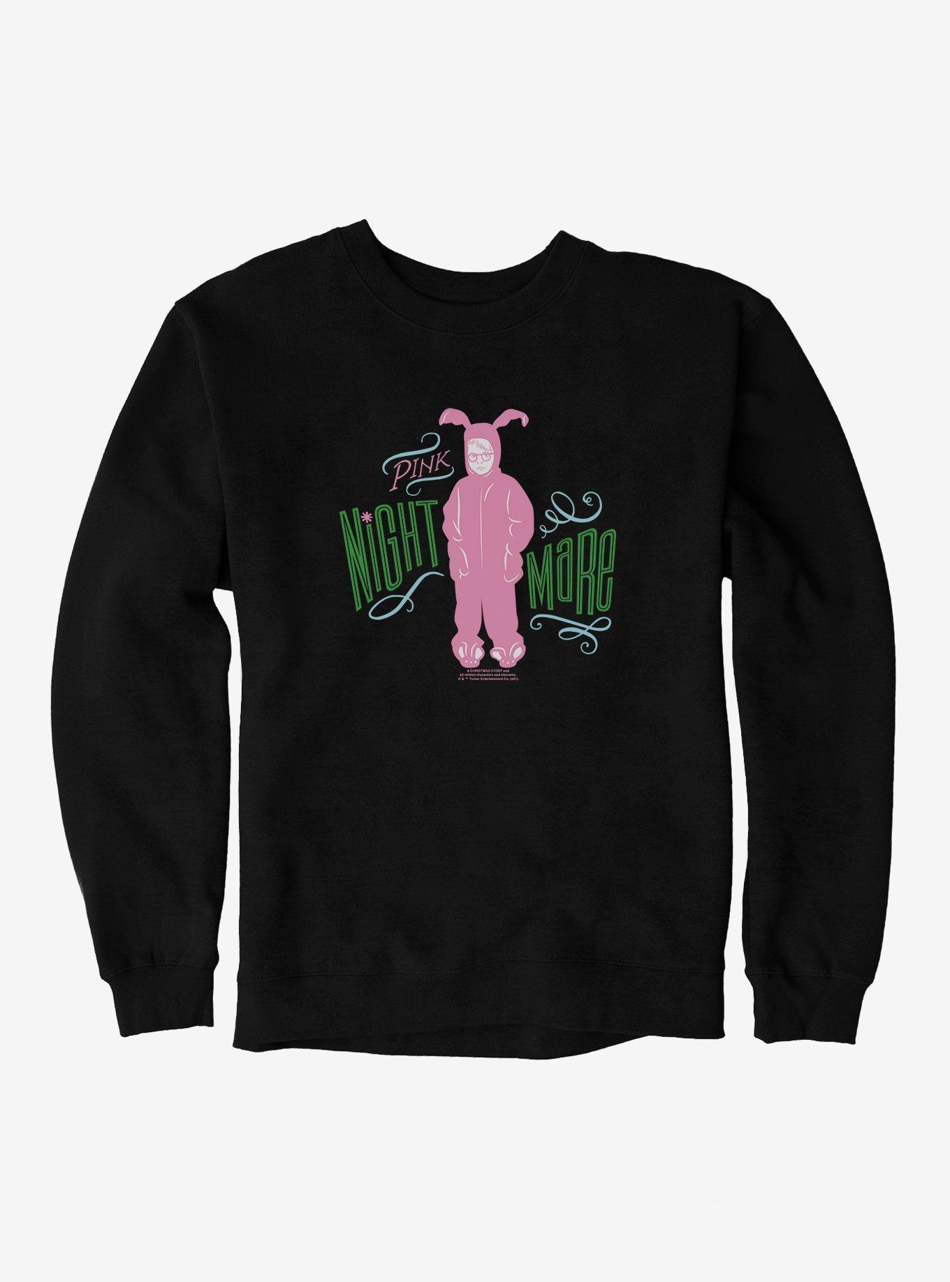 A Christmas Story Pink Nightmare Light Sweatshirt