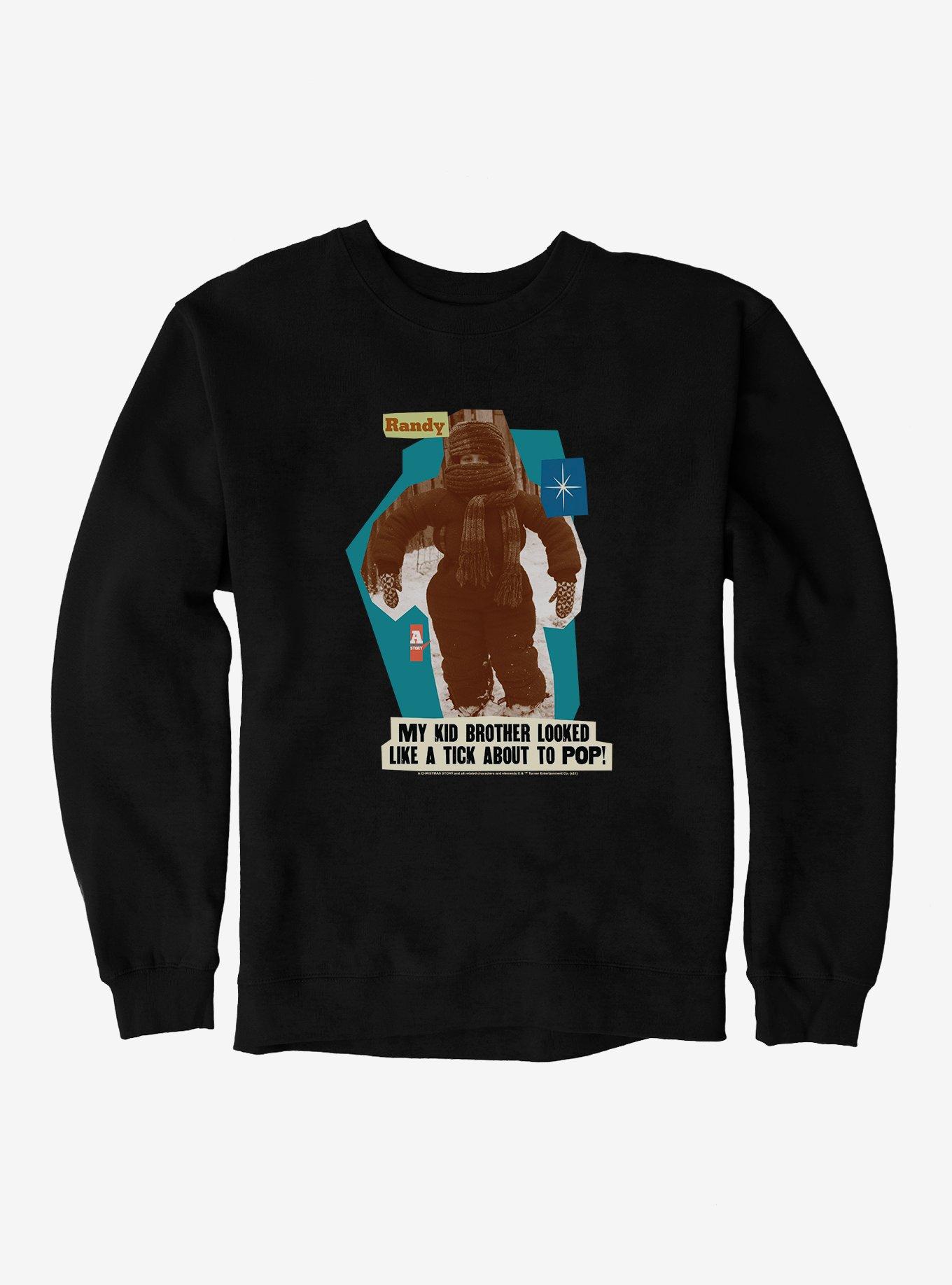 A Christmas Story Randy In Snowsuit Sweatshirt, BLACK, hi-res