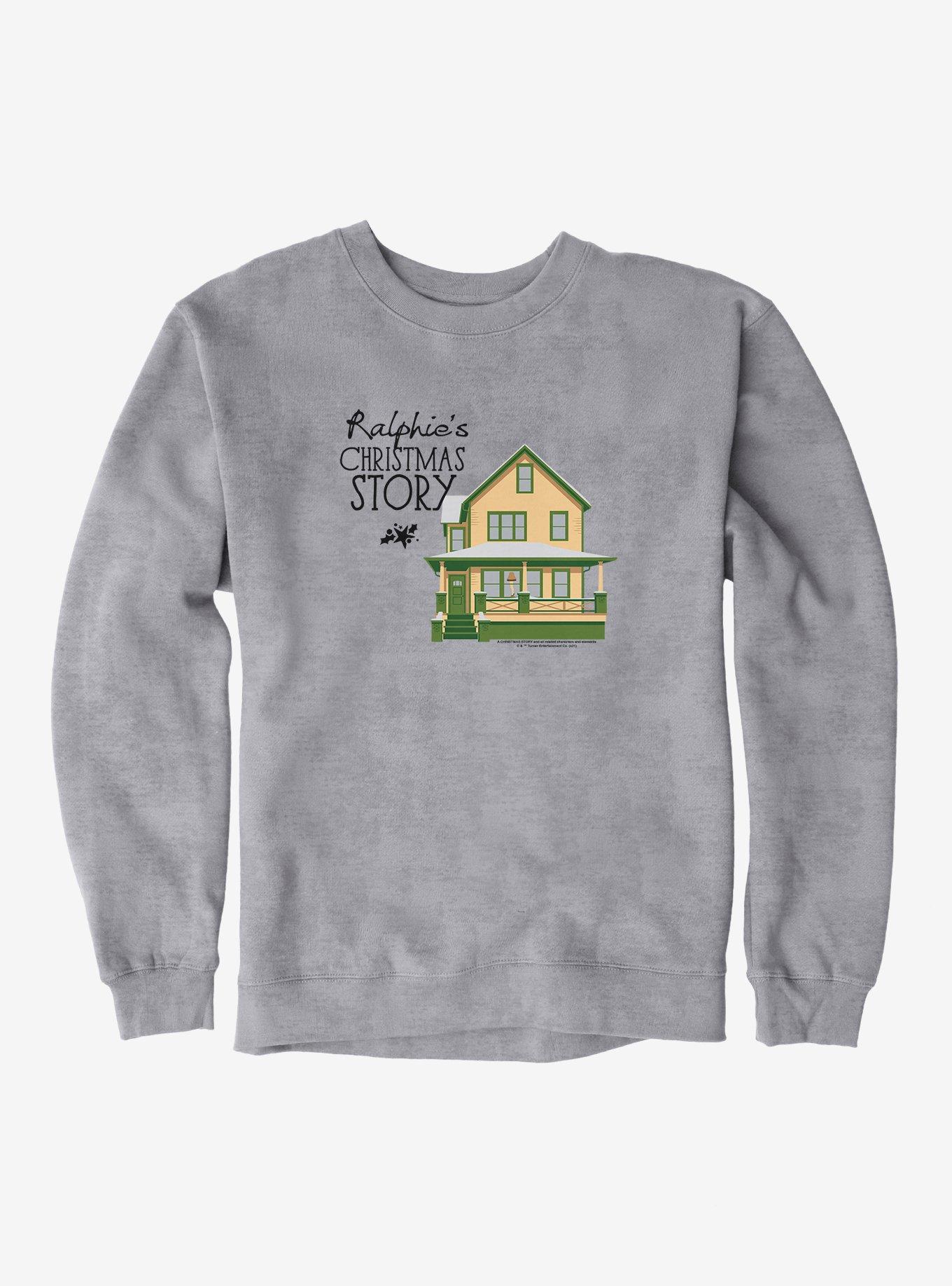 A Christmas Story Ralphie's House Sweatshirt , HEATHER GREY, hi-res