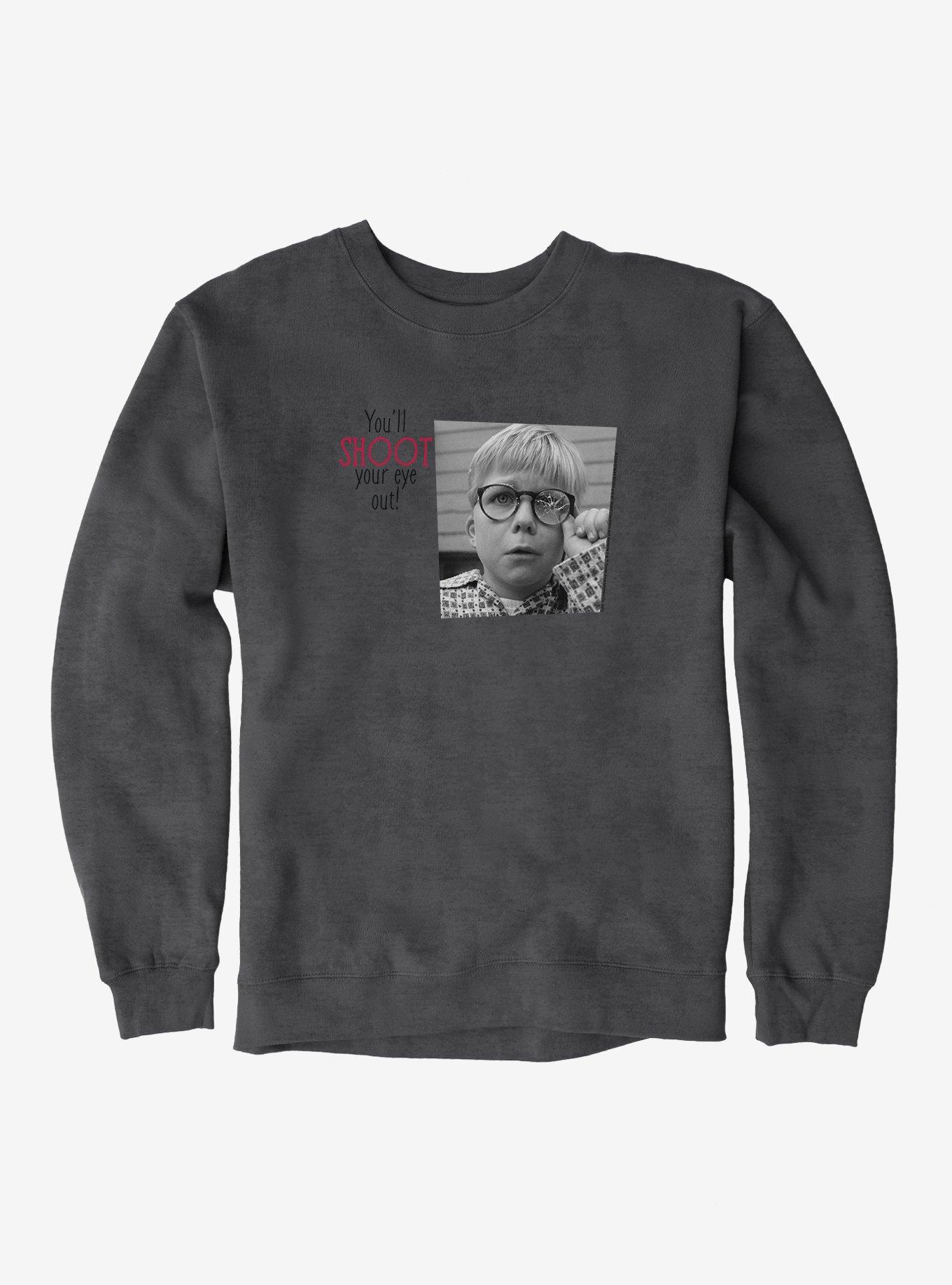 A Christmas Story You'll Shoot Your Eye Out Sweatshirt, CHARCOAL HEATHER, hi-res