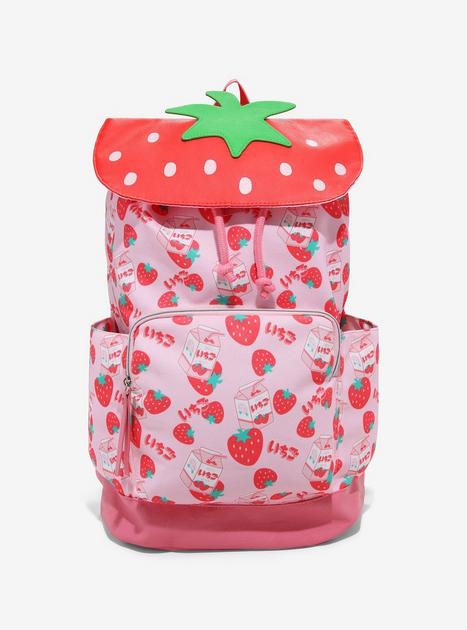 Strawberry Milk Slouch Backpack | Hot Topic