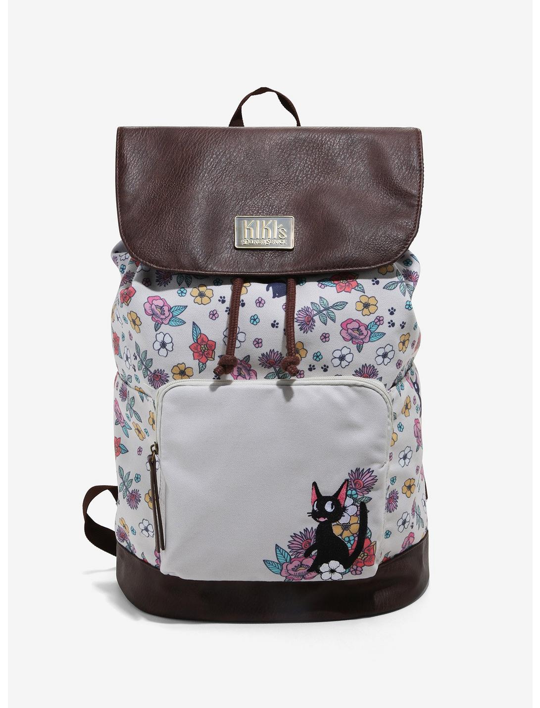 Studio Ghibli Kiki's Delivery Service Jiji & Flowers Slouch Backpack, , hi-res