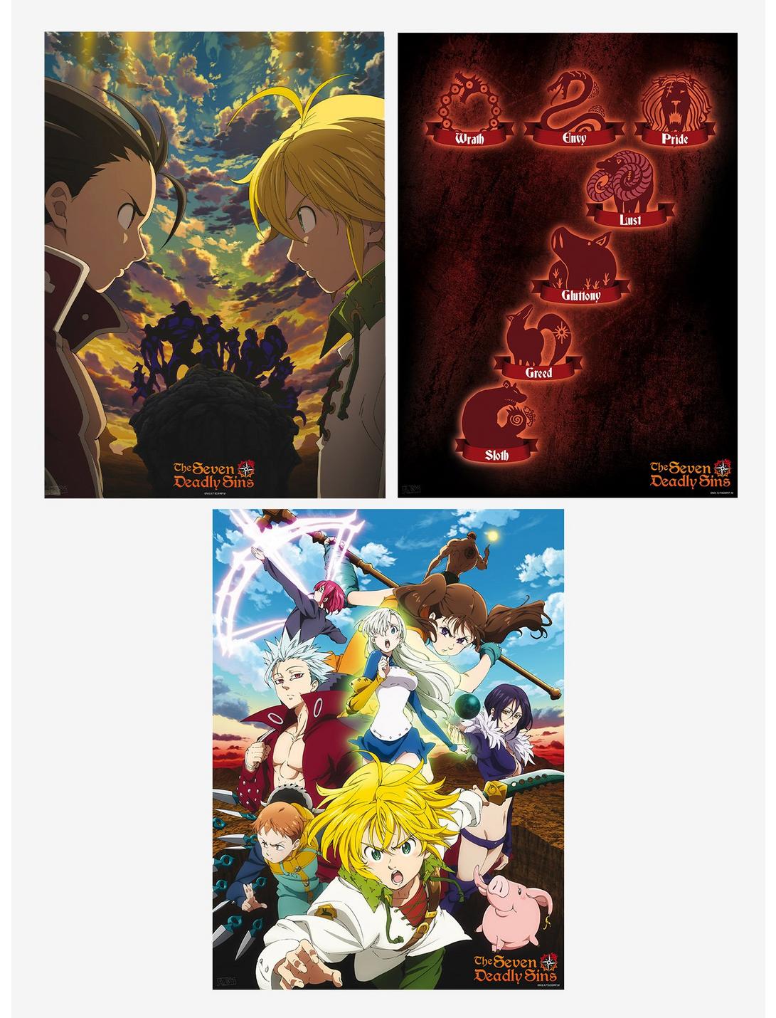 The Seven Deadly Sins 3 Pack Posters, , hi-res