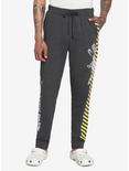 Our Universe Jurassic World Hazard Tape Cargo Sweatpants, CHARCOAL, hi-res