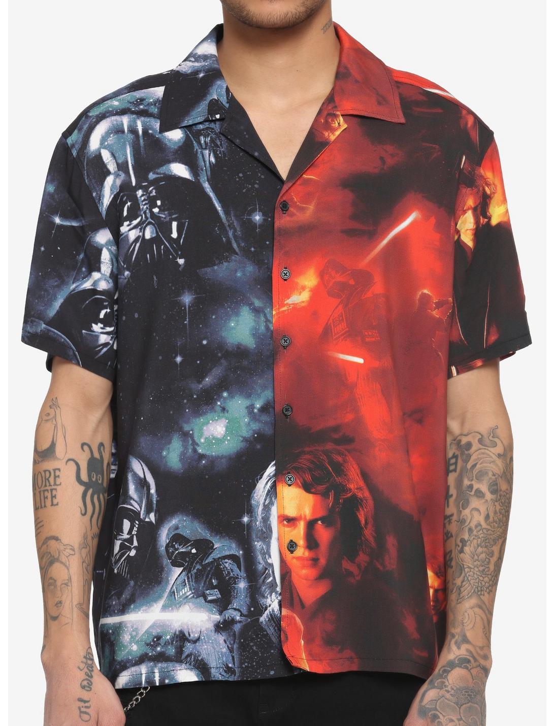 Our Universe Star Wars Anakin Darth Vader Split Woven Button-Up, MULTI, hi-res