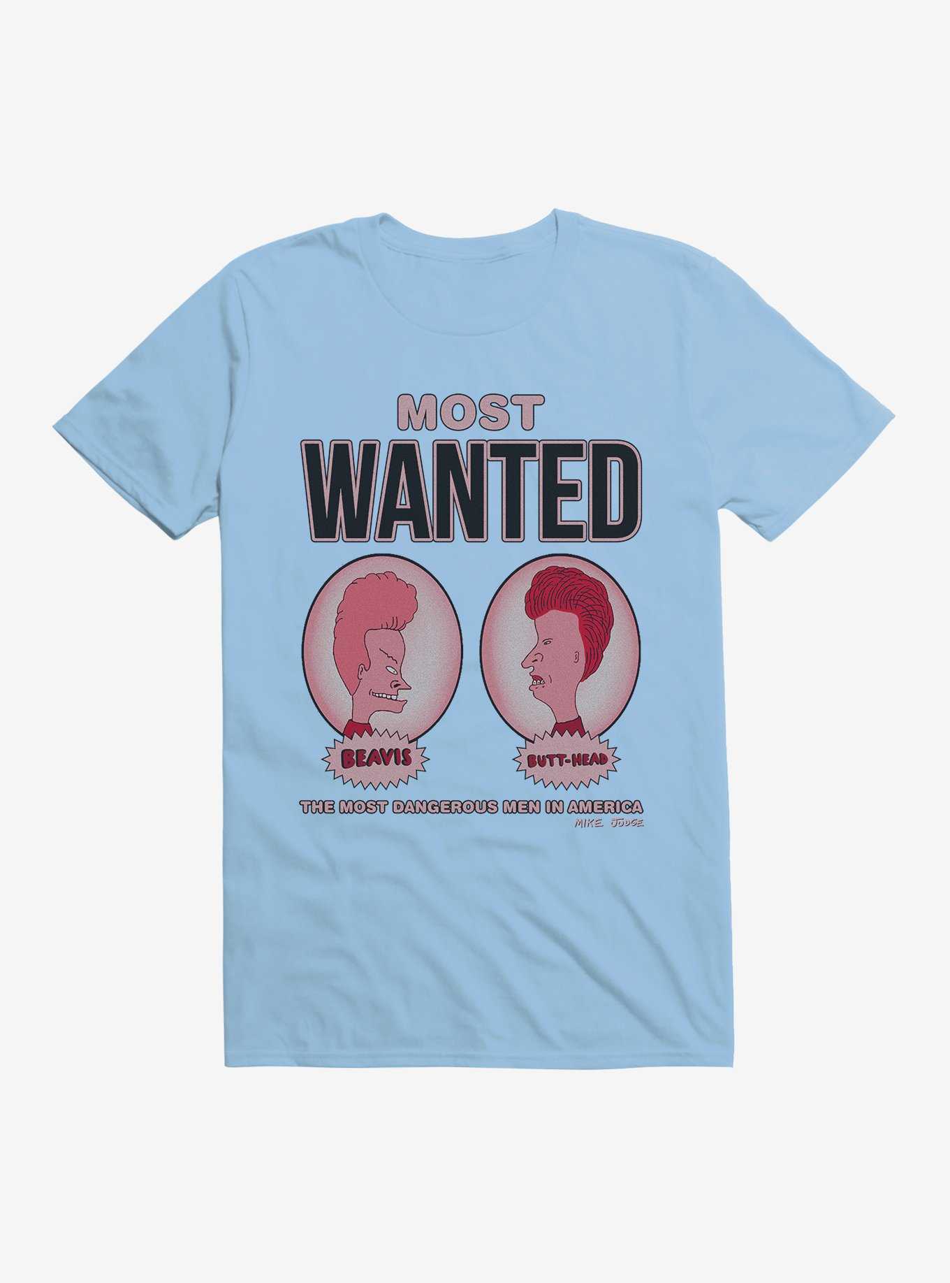 Beavis And Butthead Most Wanted T-Shirt, LIGHT BLUE, hi-res