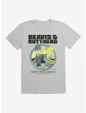Beavis And Butthead Rock The World T-Shirt, HEATHER GREY, hi-res