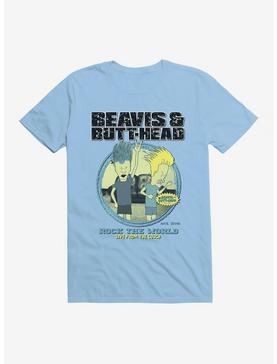 Beavis And Butthead Rock The World T-Shirt, LIGHT BLUE, hi-res