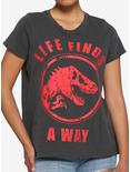 Her Universe Jurassic World Life Finds A Way Boyfriend Fit Girls T-Shirt, MULTI, hi-res