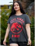 Her Universe Jurassic World Life Finds A Way Boyfriend Fit Girls T-Shirt Plus Size, MULTI, hi-res