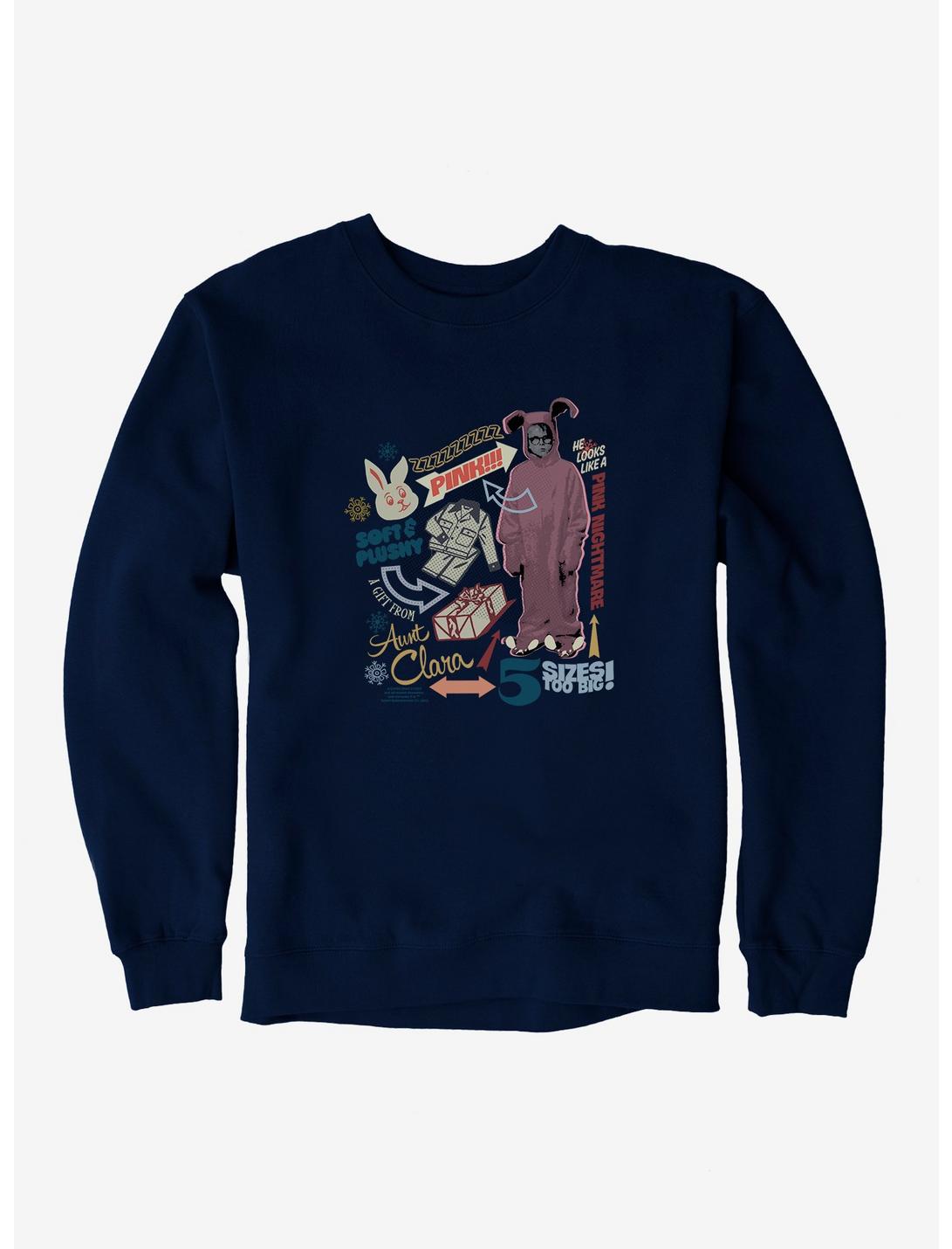 A Christmas Story Collage Sweatshirt , NAVY, hi-res