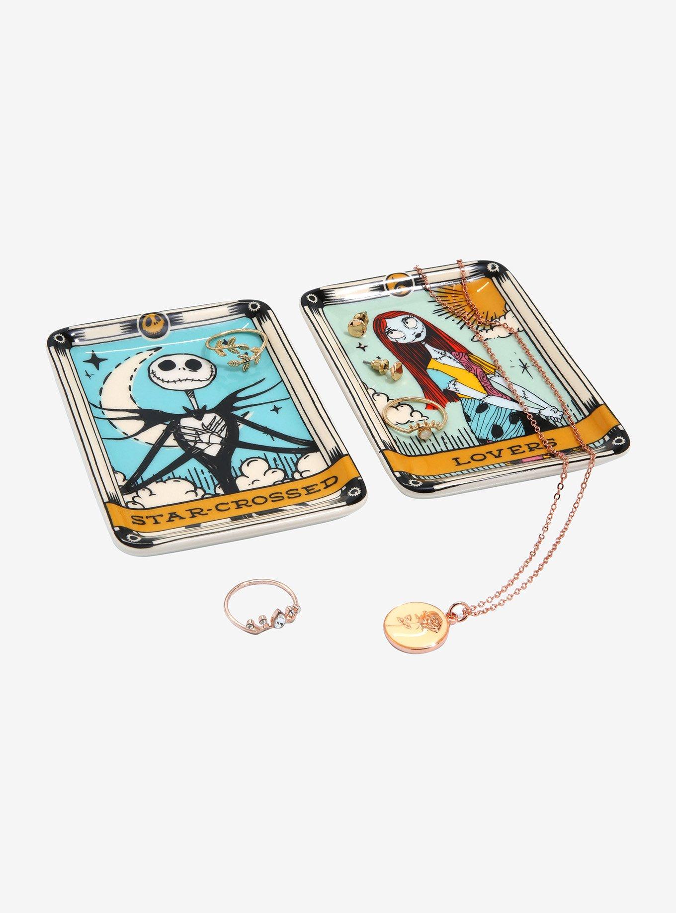 Disney The Nightmare Before Christmas Jack Skellington & Sally Tarot Card Trinket Tray Set, , hi-res