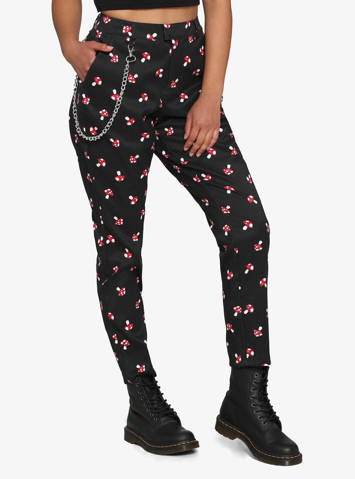 Hot Topic, Pants & Jumpsuits, Hot Topic Chain Skull Print Trousers Medium  Nwt