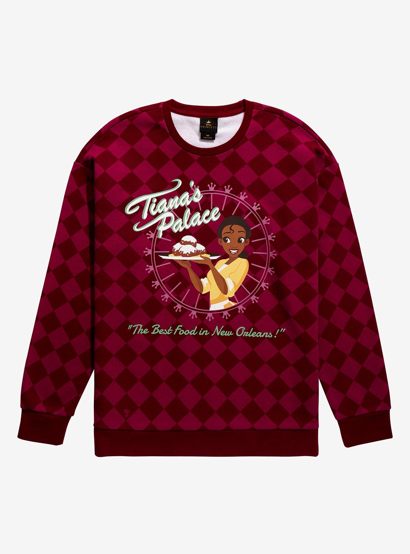 Disney The Princess and the Frog Tiana's Palace Diamond Crewneck - BoxLunch Exclusive, BURGUNDY, hi-res
