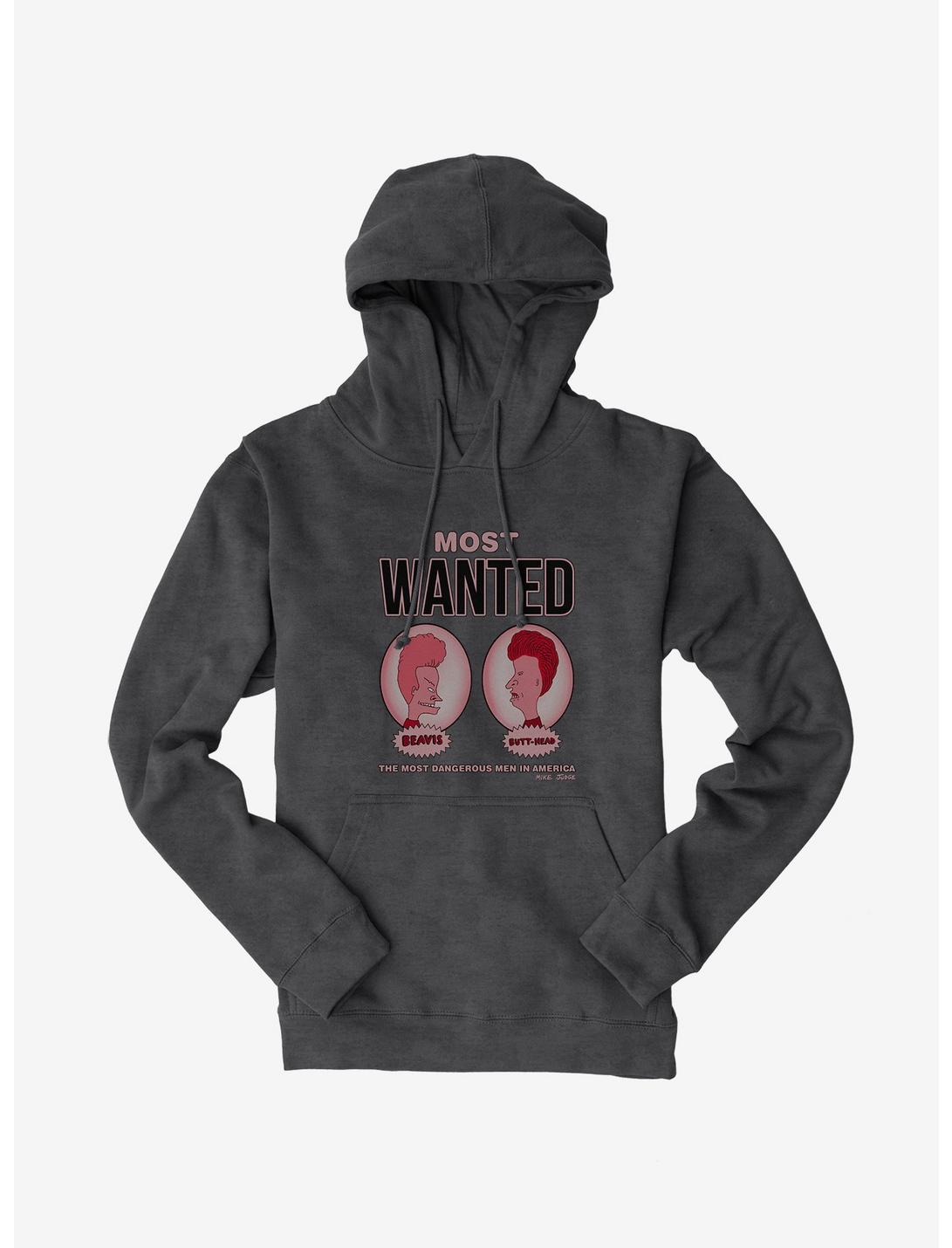 Beavis And Butthead Most Wanted Hoodie, CHARCOAL HEATHER, hi-res