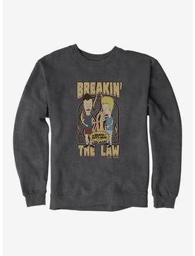 Beavis And Butthead Breakin The Law Sweatshirt, CHARCOAL HEATHER, hi-res