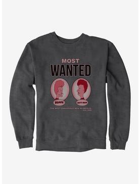 Beavis And Butthead Most Wanted Sweatshirt, CHARCOAL HEATHER, hi-res