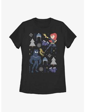 Marvel Black Panther & Black Widow Holiday Womens T-Shirt, , hi-res