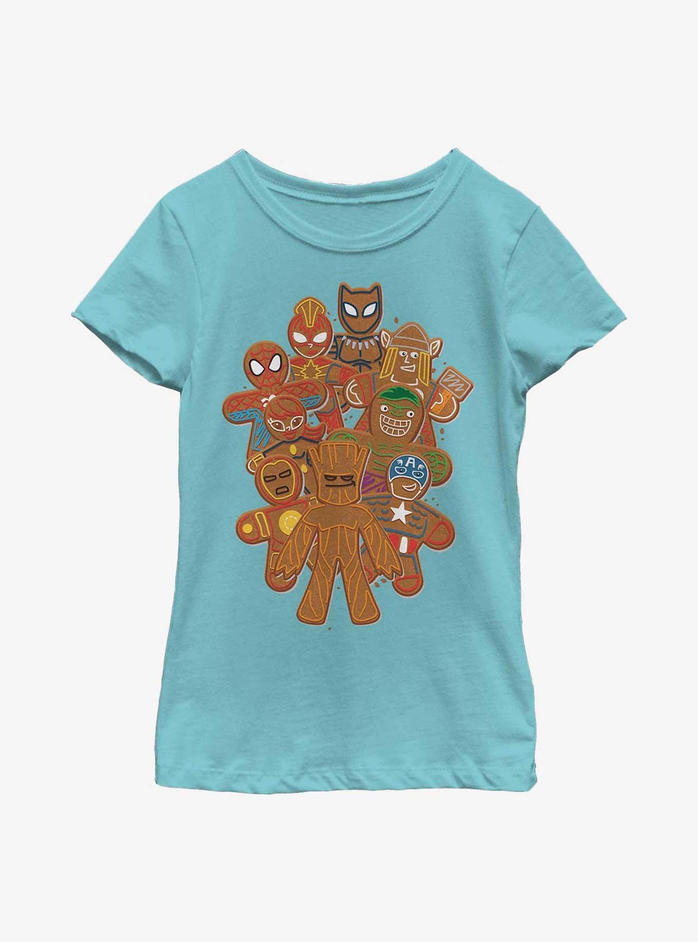 Marvel Avengers Gingerbread Cookies Youth Girls T-Shirt, , hi-res