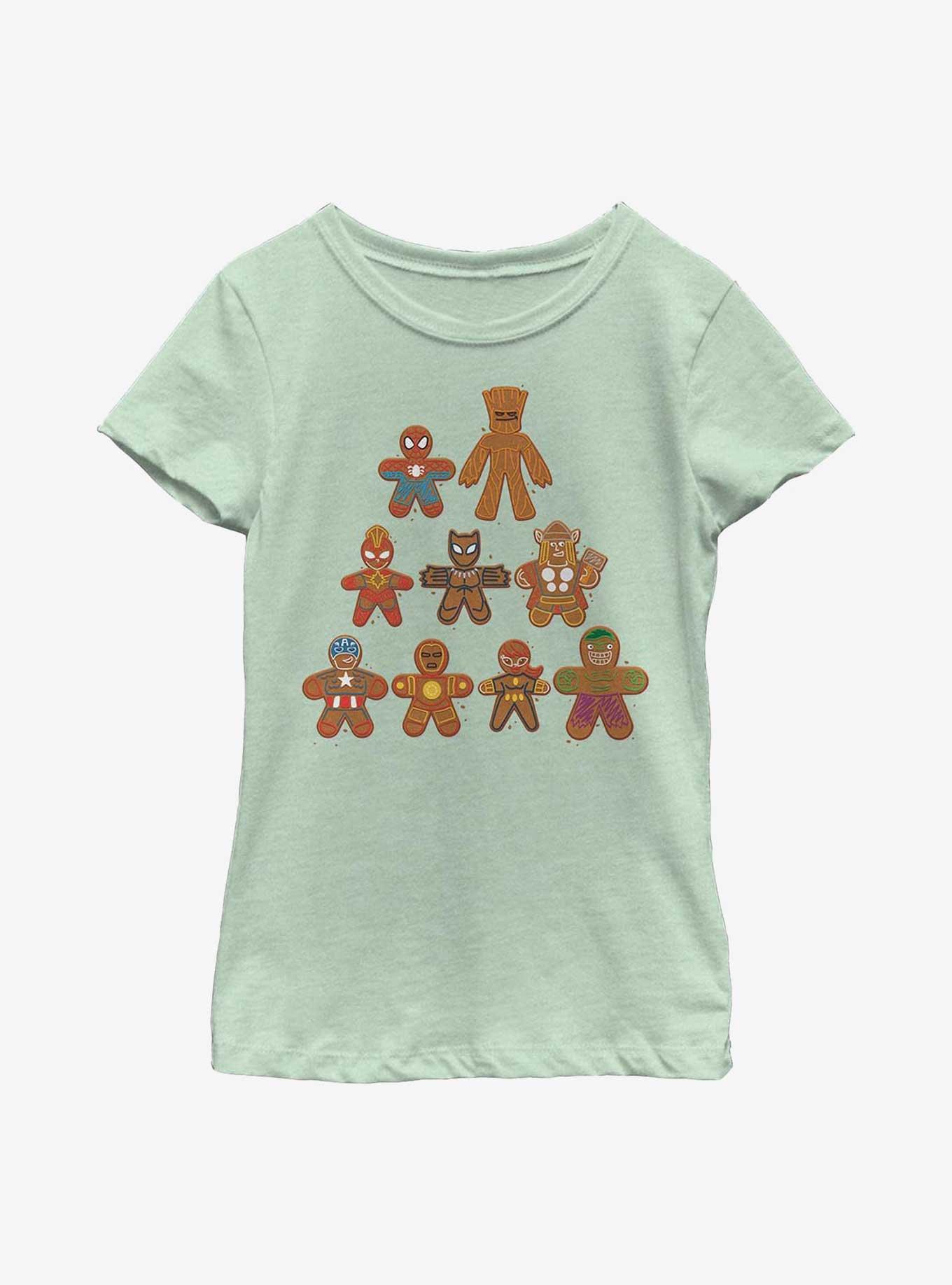 Marvel Gingerbread Cookie Tree Youth Girls T-Shirt, , hi-res