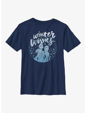 Disney Frozen Winter Wishes Youth T-Shirt, NAVY, hi-res