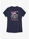 Disney Lilo And Stitch Dear Santa Womens T-Shirt, NAVY, hi-res