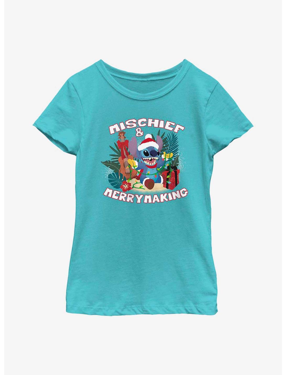 Disney Lilo And Stitch Mischief Merrymaking Youth Girls T-Shirt, TAHI BLUE, hi-res